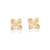 Brinco flor banhado a ouro 18k (52736600)