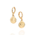 Brinco argola medalha de são bento banhado a ouro 18k (52731600)
