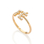 Anel skinny fé banhado a ouro 18k com zircônias (51351806) - comprar online