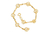 Pulseira banhada a ouro 18k com trevo de 4 folhas (55057200)