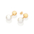 Brinco pêndulo banhado a ouro 18k com esferas e pérolas sintéticas (52736026) - comprar online