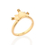 Anel coroa princesa tiana banhado a ouro 18k com zircônias (51346231) - comprar online