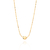 Gargantilha banhada a ouro 18k com pendant bola (53048400)