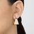 Brinco argola quadrado banhado a ouro 18k (52727400) - Estilo Dixe | Semijoias Rommanel