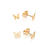 Kit brinco borboletas banhado a ouro 18k (52736700) - comprar online