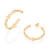 Brinco meia argola infinito com coração banhado a ouro 18k (52725400) - comprar online