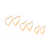 Kit brinco argola coração banhado a ouro 18k (52728800)