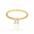 Anel solitário banhado a ouro 18k com zircônia (51013906) - comprar online