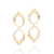 Maxi brinco gotas vazado banhado a ouro 18k (52733300)
