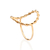 Anel skinny torcido banhado a ouro 18k (51352600)