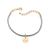 Pulseira te dedico banhada a ouro 18k com fio acetinado e pingente escrito paz (55211819)