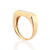 Anel retângular banhado a ouro 18k (51347300)