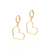 Brinco argola coração banhado a ouro 18k (52728600) - comprar online