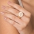 Anel botão personalizável banhado a ouro 18k com zircônias (51350606) - Estilo Dixe | Semijoias Rommanel