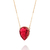 Gargantilha gota banhada a ouro 18k com cristal fusion (53255733)