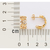 Brinco meia argola corações banhado a ouro 18k com zircônias (52728206) na internet