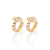 Brinco argola cruz banhado a ouro 18k com zircônia (52738106)