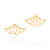 Brinco flor de lotus vazado banhado a ouro 18k (52727600)