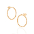 Brinco círculo torcido banhado a ouro 18k (52739900)