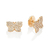 Brinco borboleta banhado a ouro 18k com zircônias (52739206) - comprar online