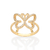 Anel borboleta banhada a ouro 18k com zircônias (51344306)