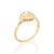 Anel concha banhado a ouro 18k com zircônia (51346706) - comprar online
