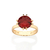 Anel solitário banhado a ouro 18k com cristal (51352433) - comprar online