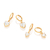 Kit brinco argola coração banhado a ouro 18k com zircônias (52730006)