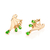 Brinco vaso da prosperidade banhado a ouro 18k com cristais (52728131) - comprar online