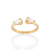 Anel ajustável banhado a ouro 18k com zircônias (51350006) - comprar online