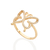 Anel borboleta banhada a ouro 18k com zircônias (51344306) - comprar online