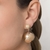 Maxi brinco banhado a ouro 18 k com pérolas sintéticas (52735926) - Estilo Dixe | Semijoias Rommanel