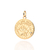 Medalha estrela banhada a ouro 18k com zircônia (54279506)