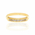 Meia aliança banhada a ouro 18k com cristais (51099906) - comprar online