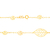 Cordão banhado a ouro 18k formado por flores e folhas (53128900) - comprar online