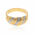 Anel banhado a ouro 18k com aplicação de rhodium (51048600) - comprar online