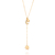 Gargantilha gravata sol e lua banhada a ouro 18k (53248500)