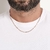 Cordão elo cadeado lixado banhado a ouro 18k (53232400) - Estilo Dixe | Semijoias Rommanel