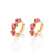 Brinco argola banhado a ouro 18k com cristais (52745029)