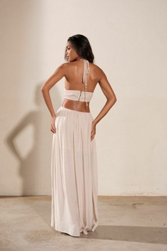 Vestido Fluído Celeste Cru na internet