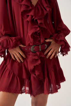 Vestido Curto Rayah Bordô - loja online