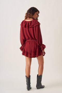 Vestido Curto Rayah Bordô - Other Girls