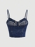 TOP BUSTIER JEANS CON CIERRE - Only Iconic