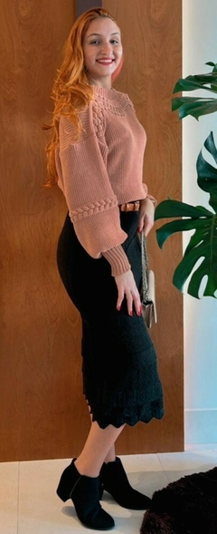 Saia Tricot Midi Jade na internet