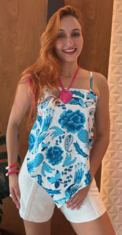 Blusa Assimétrica Lenço Liza, FARM inspiração - comprar online