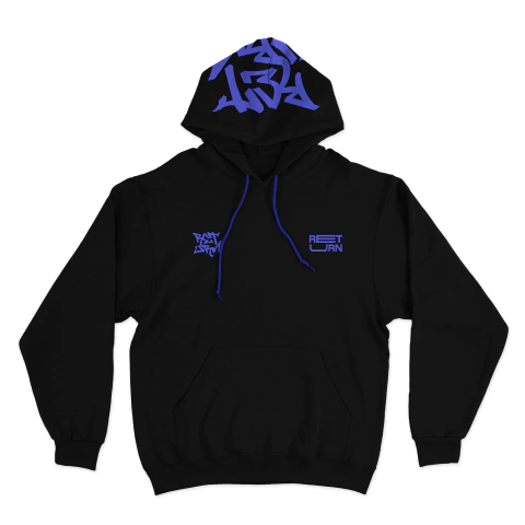 Casaco Moletom "Essência" - Preto c/ Azul - comprar online