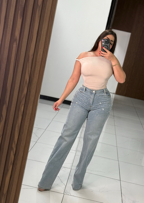 Denim jeans cristales