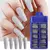 Kit Completo de Unhas Postiças Realistas - 100 Peças, Formato Caixão, Acrílico e Ferramentas para Gel e Esmalte na internet