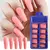 Kit Completo de Unhas Postiças Realistas - 100 Peças, Formato Caixão, Acrílico e Ferramentas para Gel e Esmalte - comprar online