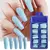Kit Completo de Unhas Postiças Realistas - 100 Peças, Formato Caixão, Acrílico e Ferramentas para Gel e Esmalte